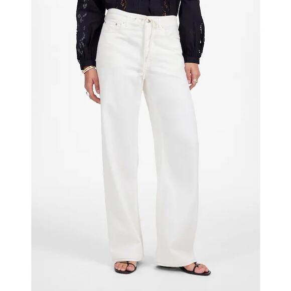 NWT Madewell Low-Slung Baggy Jean: Airy Denim Edition In Vintage Canvas Size 32 - Picture 2 of 10